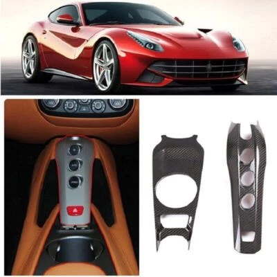 Cubierta de portavasos de control central de coche de fibra de carbono seca para Ferrari F12 Berlinetta Foto 1 de 4