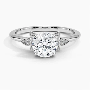 IGI Certified 1.05 TCW Round F/VS1 Lab Grown Diamond 14K Gold Woman's Ring - Picture 1 of 5
