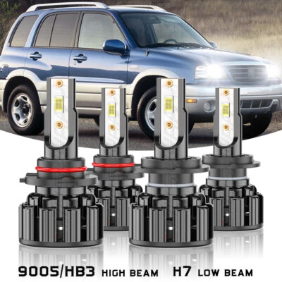 For Suzuki Grand Vitara 2006-2013 9005 H7 LED Headlight Bulbs High Low Beam Kit - Image 1 of 4