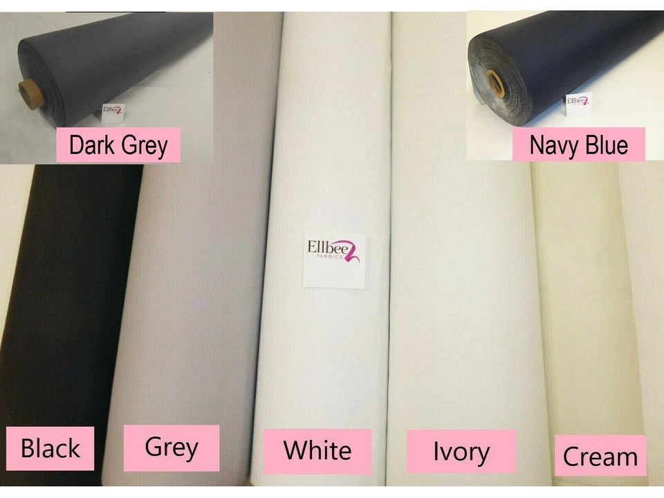 THERMAL BLACKOUT CURTAIN LINING FABRIC (Available in 7 Colours) - Image 1 of 1