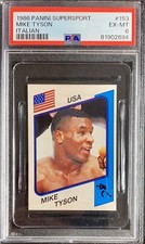 Mike Tyson Panini Supersport 1986 #153 RC PSA 6 Italian Rookie Card EX-MT RARE!!