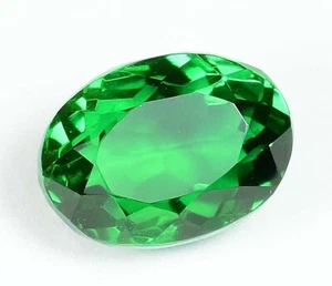 10.80 CT Afghani Green Tourmaline Certified Lab-Created Oval Cut Gemstone - Picture 1 of 5