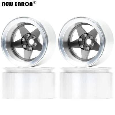 Aluminum 2.2" -10MM Offset Wheel Rim Tires For RC 1/10 Crawler Axial TRAXXAS KM - Image 1 of 4
