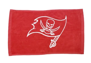 NFL Tampa Bay Buccaneers Red Rally Towel White Logo 11" x 18" 100% Cotton - Picture 1 of 1