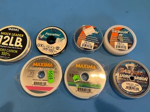 Mixed Lot of 7 Rolls Various Test Leader Material, Maxima,Rio,Seagar ,Varivas, - Picture 1 of 5