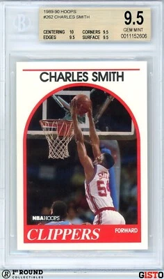 Charles Smith RC BGS 9.5: 1989-90 Hoops дебютант высшие сорта Gisto POP 2 - Изображение 1 из 4