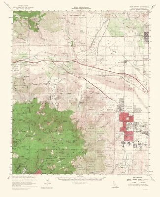 Topographical Map - Palm Springs California Quad - USGS 1956 - 23 x 28.30 - Image 1 of 4
