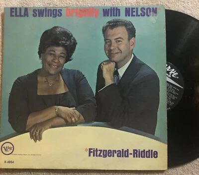 Ella Swings Brightly With Nelson vinyl Jazz Swing Verve VG MONO - Image 1 of 4