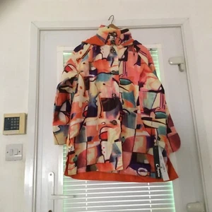 Ladies Multicoloured Orange Lining Raincoat by Oopera Size M - BNWT!  - Picture 1 of 2
