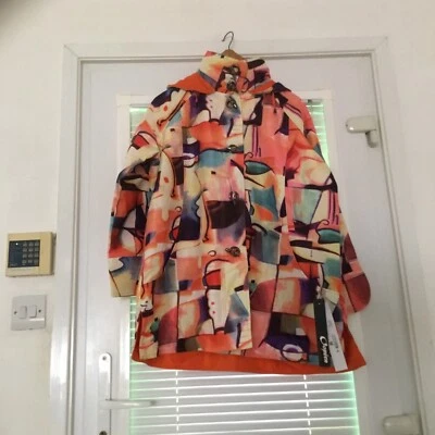 Ladies Multicoloured Orange Lining Raincoat by Oopera Size M - BNWT!  - Image 1 of 2