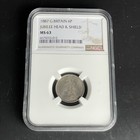 NGC Graded Victoria 1887 Great Britain 6P Sixpence Jubilee Shield MS63 MS 63
