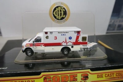 CODE 3 EMS CHICAGO FIRE DEPT FORD E 350 AMBULANCE #12056 LIMITED EDITION 1:64 - Image 1 of 4