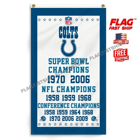Indianapolis Colts 3x5 ft Premium Flag Banner Football NFL Super Bowl Champions Cover