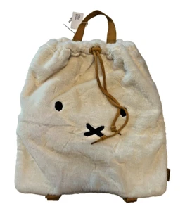 NUOVO zaino borsa palestra Nijntje MIFFY viso peluche con coulisse - Foto 1 di 5