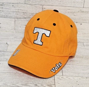 Tennessee Volunteers Hat Orang Women's One Size Adjustable Hook Loop Rhinestones - Picture 1 of 12