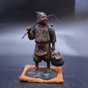 Antiques Ebisu/恵比寿 statue Bronze Taishō period (1912-1926) 美雪/Miyuki - Picture 1 of 24