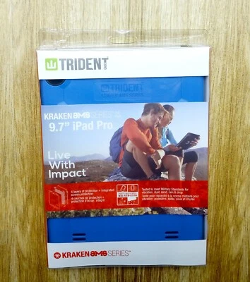 Trident Heavy Duty Built in Screen Case Kraken AMS iPad Pro 9.7" Case BLUE - Image 1 of 4