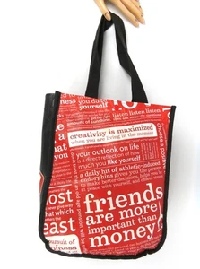 Lululemon Shopping Bag Gift Giving Closet Storage Snap Closure 9x11x4 FRIENDS - Picture 1 of 7