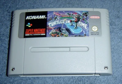 * TMNT - TURTLES IV - TURTLES IN TIME * - SNES SUPER NINTENDO GAME - PAL VERSION - Image 1 of 4