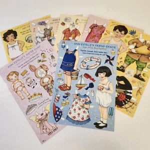 Lot of 7 Mary Engelbreit Ann Estelle Paper Doll Pages – Vintage Cut-Out Sheets - Picture 1 of 8