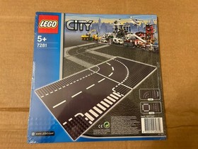 LEGO CITY: T-Junction & Curved Road Plates (7281)-Brand New In Factory Sealed