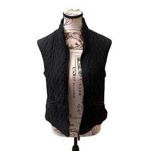 Barbour Women's Quilted Vest Black Size 6 Equestrian Casual Sleeveless - Picture 1 of 13
