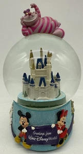 Walt Disney World Snow Globe Greetings Mickey Minnie Musical READ - Picture 1 of 9