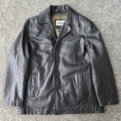 Chaqueta de Cuero M.Julian Wilsons Para Hombres De Colección Marrón Talla XL Aislante Aislante Foto 1 de 4