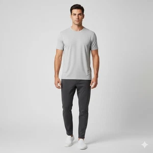 Soybu Men's Performance Shirt Gray Large Short Sleeve Stretch Activewear Tee - Picture 1 of 10