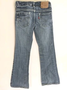Levi's Relaxed Fit 517 Jeans Girls Sz 7 Regular Flare Vintage Adjustable Waist - Picture 1 of 11