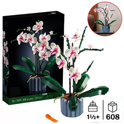 GENERISCH, MARKENLOS Für LEGO Icons Orchidee Ewige Blume Block Set Blumen DIY Geschenk Dekoratives EU