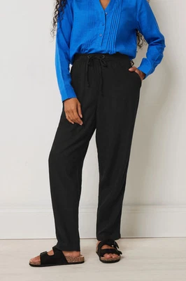 M&Co Petite Women's Linen Joggers - Image 1 of 4