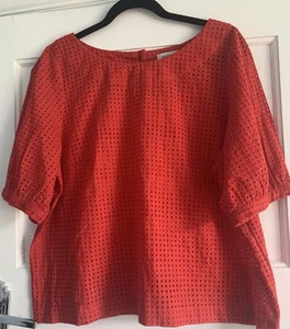 Emily And Fin Pointelle Cotton Top Size 16 - Picture 1 of 6