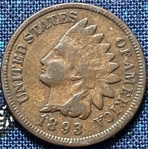 1893 Indian Head Cent great eye appeal Better Date Free S&H MX2 - Picture 1 of 4