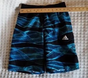 Boy's Adidas Swim Trunks Shorts Blue Print Sz. M - Picture 1 of 11