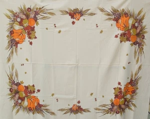 NEU Vintage California Handdrucke MwSt gefärbt Herbst Herbst Ernte Tischdecke ~ 53 x 65 - Bild 1 von 5
