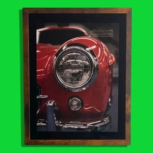 Vintage Original 1990s Print Framed Advertisement Red Mercedes Gullwing 300SL - Picture 1 of 10