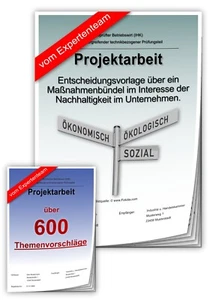 Betriebswirt BW Projektarbeit & Präsentation IHK Nachhaltigkeit + - Bild 1 von 9
