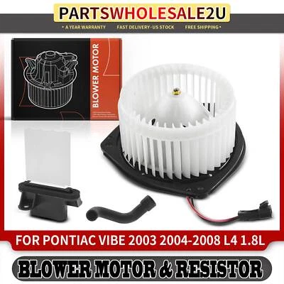 New Front HVAC Blower Motor & Resistor Kit for Pontiac Vibe 2003 2004 2005-2008 - Image 1 of 4