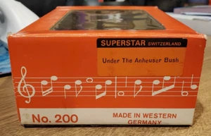 Vintage Original Deichert Music Box Black and Blank w/box - Imagen 1 de 9