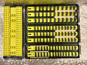 Ernst Socket Boss+Bit Boss - ¼ ⅜ ½" Socket Twist Lock Tray Holder -Hi-Viz Yellow - Bild 1 von 2