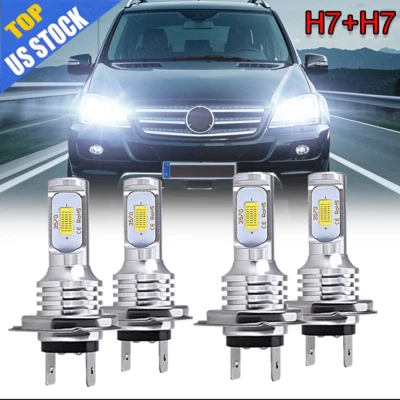 For Mercedes Benz ML350 2006-2011 6000K LED Headlight High&Low Beam Combo Bulbs - Image 1 of 4
