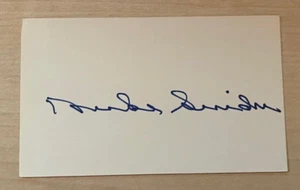 Duke Snider Autographed 3 x 5 card - Picture 1 of 2