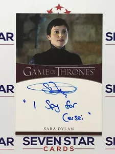 Game Of Thrones Iron Anniversary Auto Sara Dylan "I Spy For Cersei" 25-50 - Bild 1 von 1