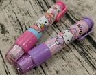 2x Cute Hello Kitty Erasers Pink AUTO Clicker Sanrio Gift Floral Girl Pen Style