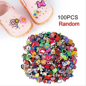 100pc 50pc Croc Charms Mega Value Bundle Random Mix Shoe Charms Cartoon Tool UK - Picture 1 of 19