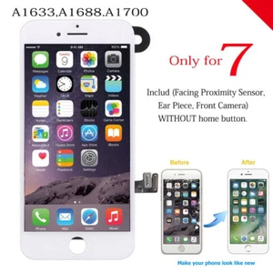 For iphone 7 White LCD Display Touch Screen Replacement Digitizer + Camera - Picture 1 of 4