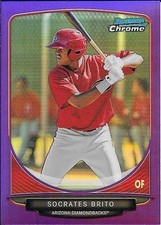 2013 Bowman Chrome Prospects Purple Refractor #62 Socrates Brito #056/199