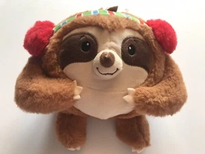 American Greetings Vacaciones de Invierno Perezoso Roly Poli Peluche Animal NUEVO - Imagen 1 de 7
