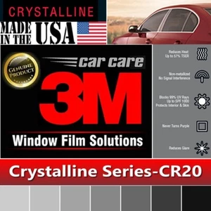 3M Crystalline 20%VLT Automotive Car Window Tint Film Roll Size 30" x 60" CR20 - Picture 1 of 8